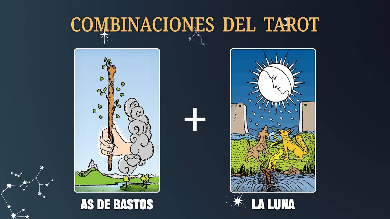 as de bastos y la luna