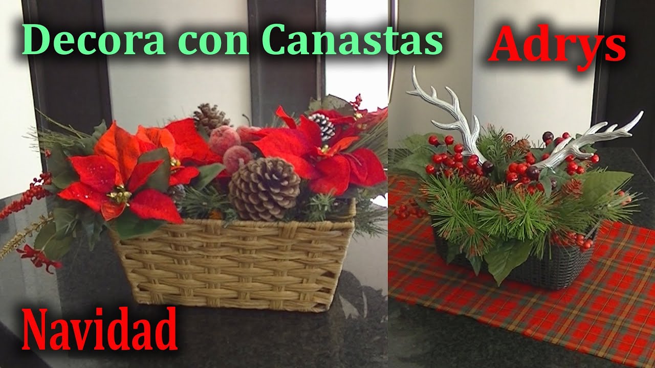 como decorar una cesta de navidad