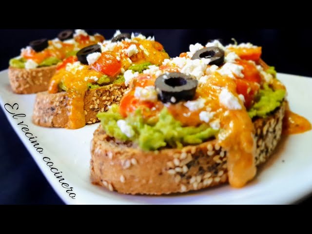 tostada de aguacate y tomate calorías