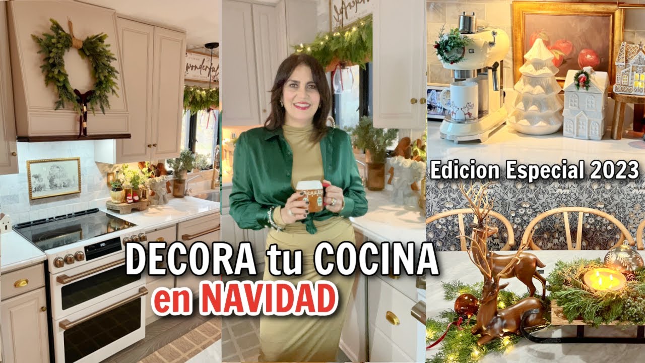 decoracion de navidad en la cocina
