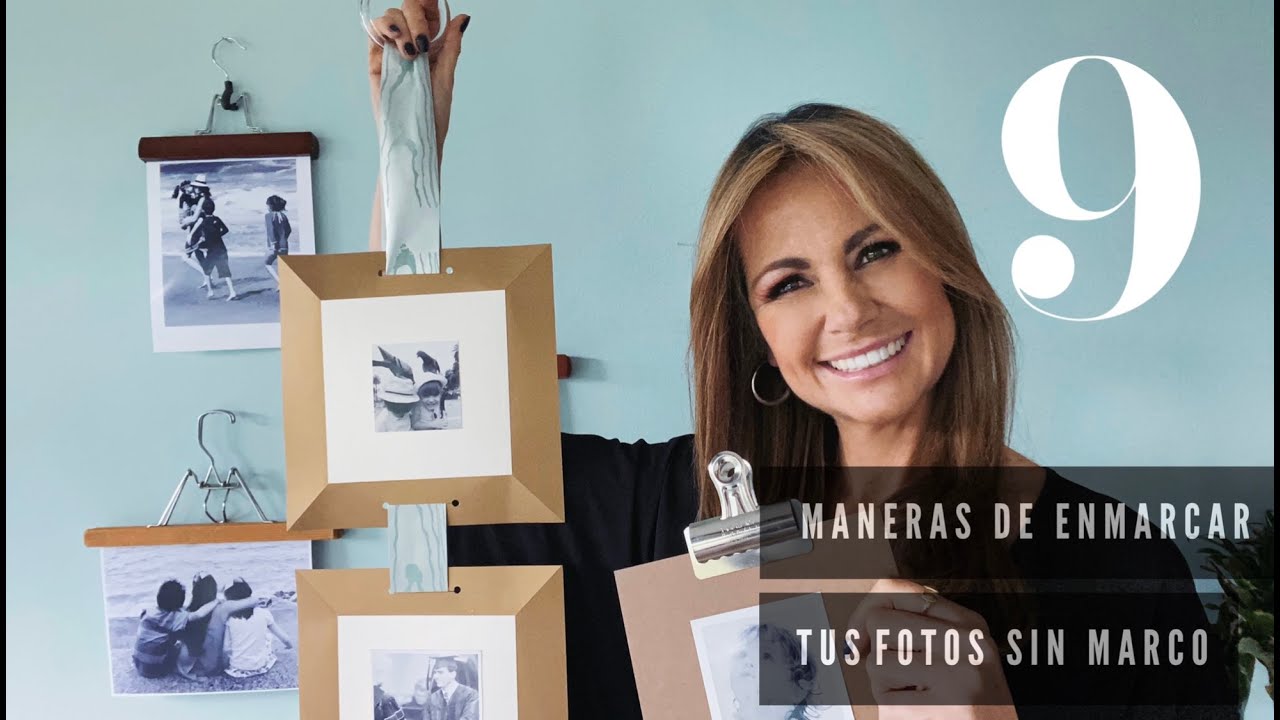decorar pared con fotos sin marco