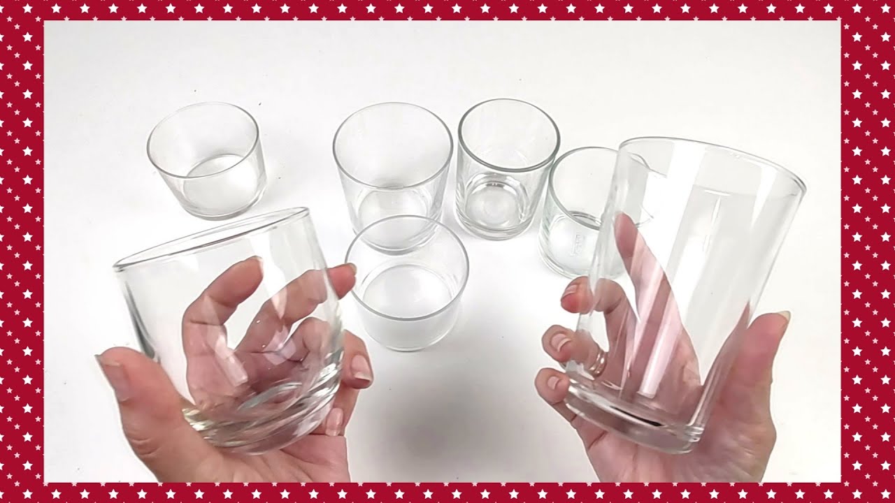 decorar vasos de cristal para velas