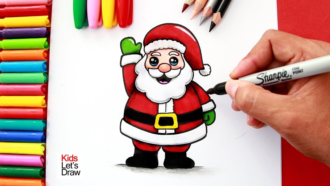 dibujos de papa noel para pintar