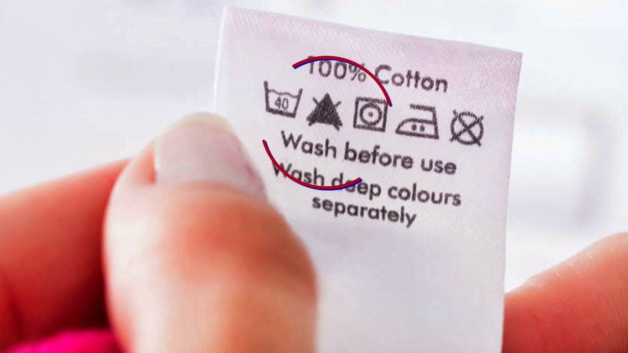 etiquetas de lavado en la ropa