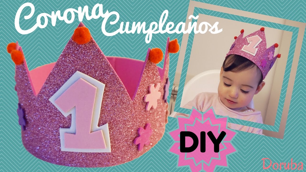 plantillas coronas de cumpleaños goma eva para niños