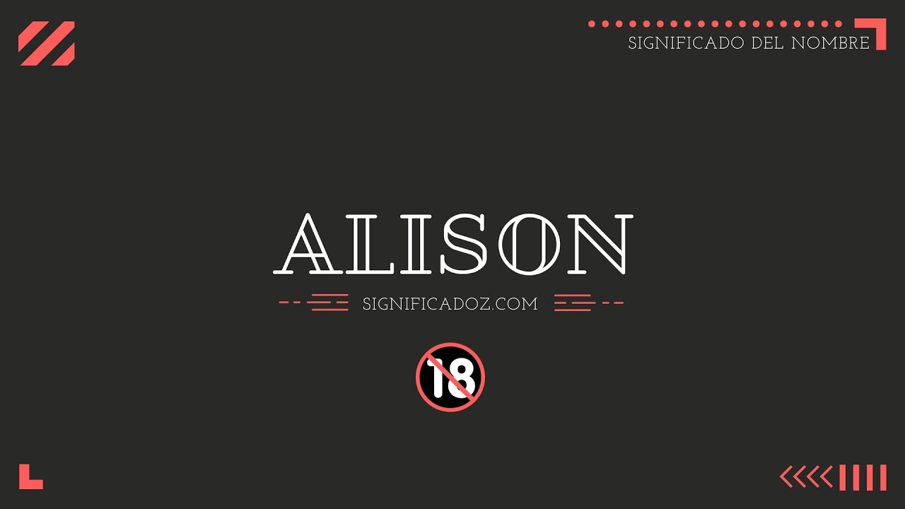 que significa alison en el amor